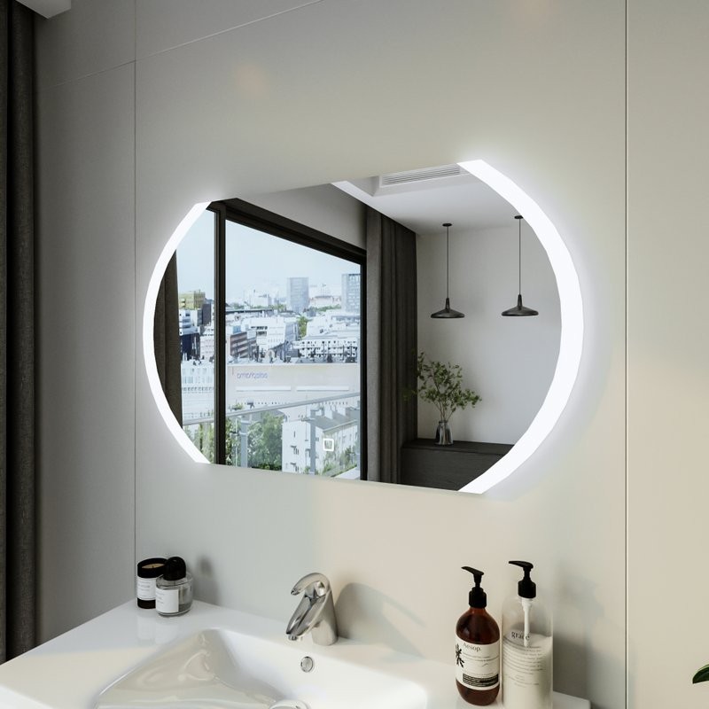 Зеркало Бриклаер Вега / Мальта 100 с подсветкой, овальное