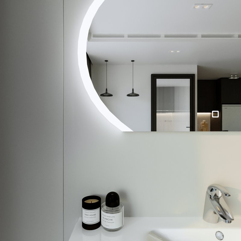 Зеркало Бриклаер Вега / Мальта 100 с подсветкой, овальное