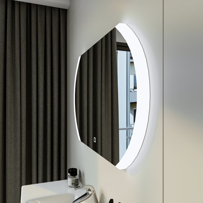 Зеркало Бриклаер Вега / Мальта 100 с подсветкой, овальное