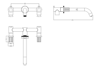 Смеситель для раковины Boheme Elegante 152-2-CR-EL С ВНУТРЕННЕЙ ЧАСТЬЮ, хром