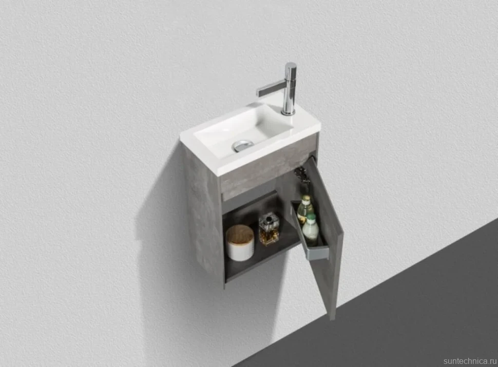 Мебель для ванной комнаты BelBagno Pietra Mini 40 R stucco cemento