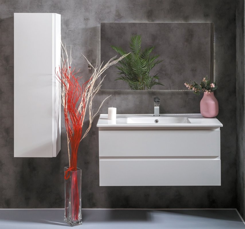 Тумба с раковиной Armadi Art Capolda 100 с белой ручкой