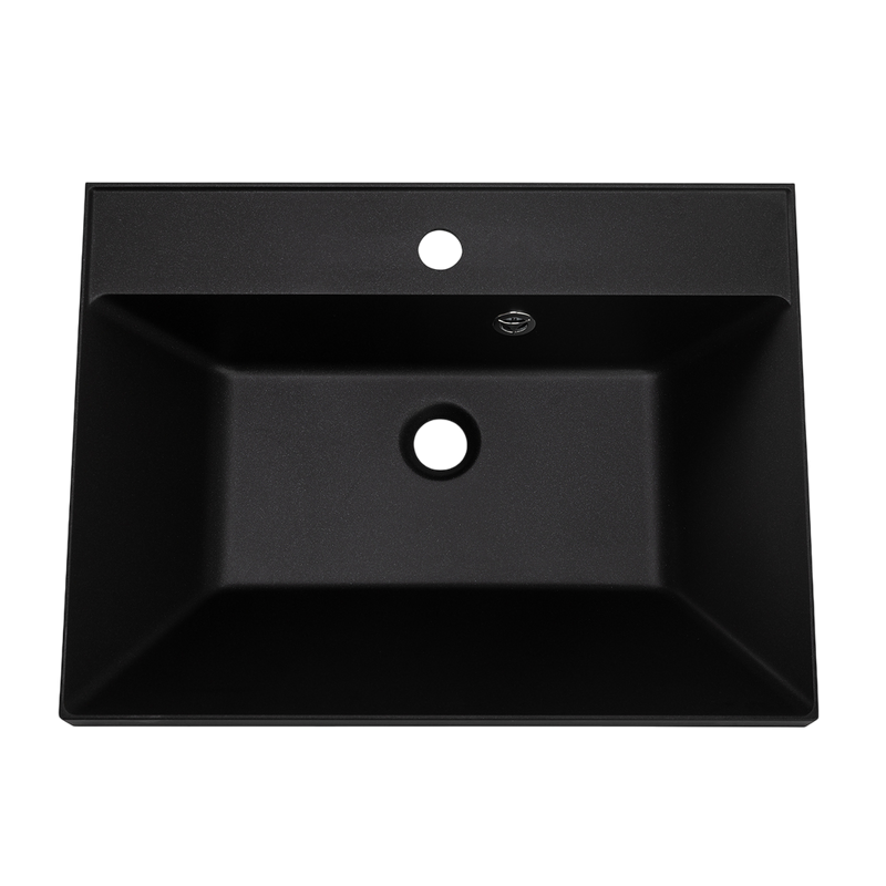Мебельная раковина BelBagno BB600/450-LV-ART-AST-NERO черная матовая