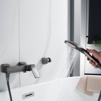 Смеситель для ванны с душем Shevanik S4002T оружейная сталь