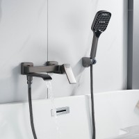 Смеситель для ванны с душем Shevanik S4002T оружейная сталь