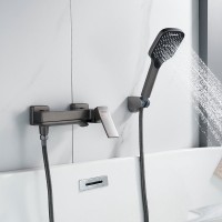 Смеситель для ванны с душем Shevanik S4002T оружейная сталь
