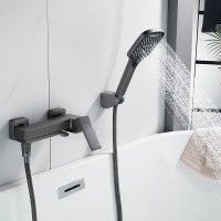 Смеситель для ванны с душем Shevanik S4002T оружейная сталь