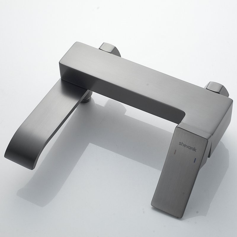 Смеситель для ванны с душем Shevanik S4002T оружейная сталь