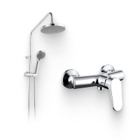 Душевой комплект Смеситель для душа Bravat Eler F9191238CP-01 + Стойка Fit D283CP-2-RUS