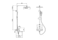 Душевая стойка Olive'S Estena 29291ENB черная матовая
