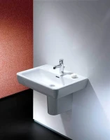 Раковина Laufen Pro 8.1895.3.000.104.1 65 белая, прямоугольная, с полупьедесталом