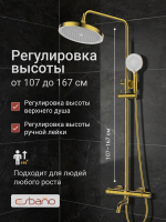 Душевая стойка Esbano ESDSCELI-DSSG золото