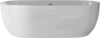 Акриловая ванна Grossman GR-2401 150x75 см, отдельностоящая, белая, овальная, с каркасом, со сливом-переливом