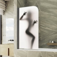 Шторка на ванну Maybahglass MGV-928-ФП016-6 60 см, профиль черный