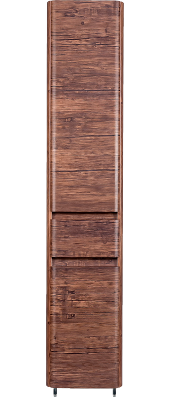 Шкаф пенал для ванной Style Line Атлантика 35 Люкс Plus, с бельевой корзиной, старое дерево