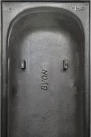 Чугунная ванна Byon Christa 180x80 см, пристенная, белая, на ножках, с ручками