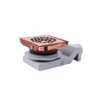 Душевой трап Plumberia Selection PS Stones PSS13RM 13x13, в пол, медь, с сифоном