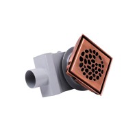 Душевой трап Plumberia Selection PS Stones PSS13RM 13x13, в пол, медь, с сифоном