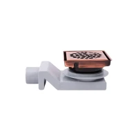 Душевой трап Plumberia Selection PS Stones PSS13RM 13x13, в пол, медь, с сифоном