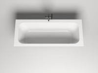 Ванна из искусственного камня Salini Orlanda Axis S-Stone 190x80 см, встраиваемая, матовая белая, на ножках