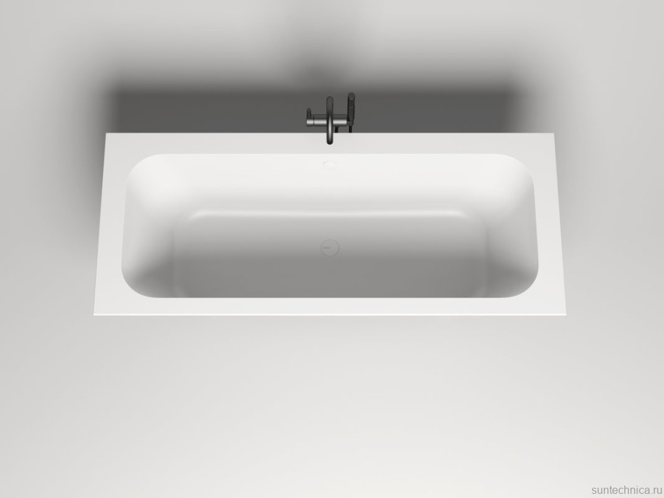 Ванна из искусственного камня Salini Orlanda Axis S-Stone 190x80 см, встраиваемая, матовая белая, на ножках