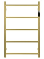 Полотенцесушитель электрический Wonzon & Woghand Bonn WW-AL405-BG 75x45 см, подключение справа, слева, брашированное золото, лесенка
