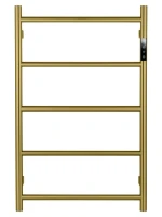Полотенцесушитель электрический Wonzon & Woghand Bonn WW-AL405-BG 75x45 см, подключение справа, слева, брашированное золото, лесенка