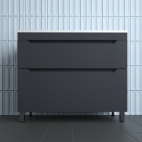 Тумба под раковину без столешницы Style Line Остин 100 напольная, графит эмаль plus