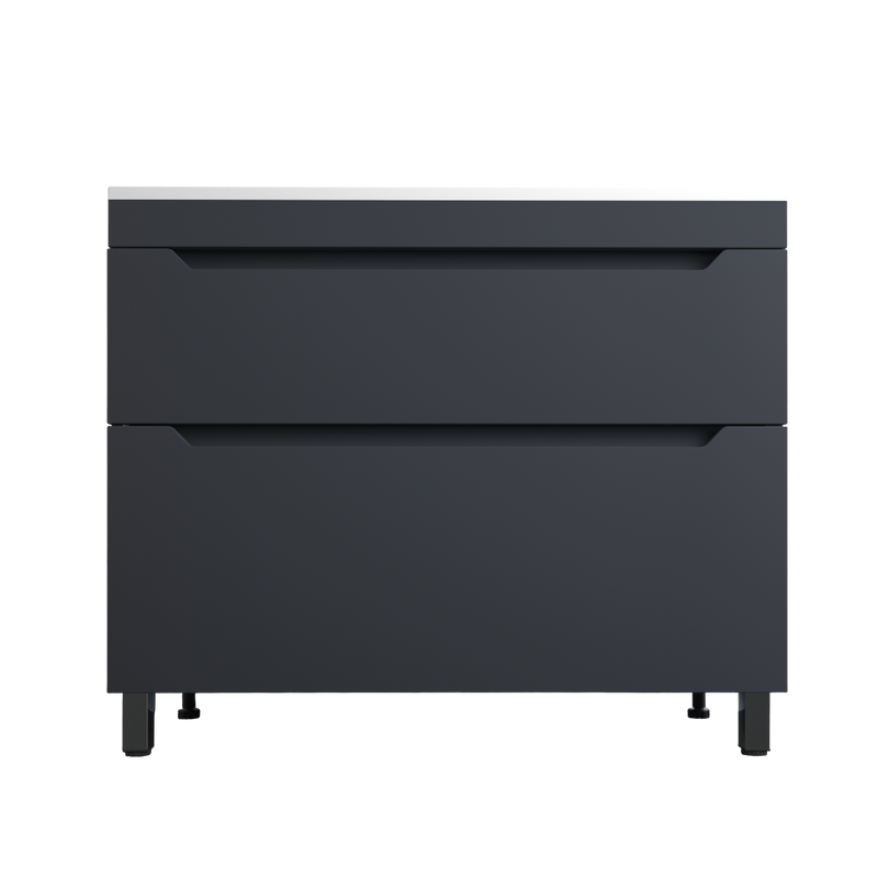 Тумба под раковину без столешницы Style Line Остин 100 напольная, графит эмаль plus