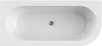 Акриловая ванна Cezares Slim SLIM CORNER-180-80-60-L-W37-SET 180x80 см, левая, пристенная, белая, асимметричная, с каркасом, со сливом-переливом