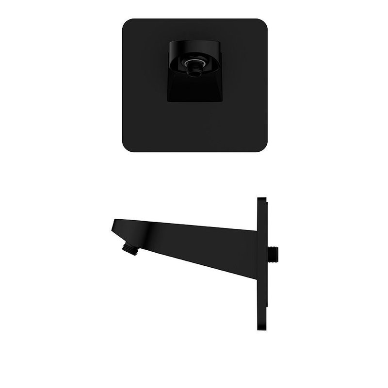 Держатель верхнего душа, настенный, черный AQUAme AQM8701MB