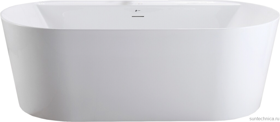 Акриловая ванна Esbano Vigo 170x85 см, отдельностоящая, белая, овальная, со сливом-переливом