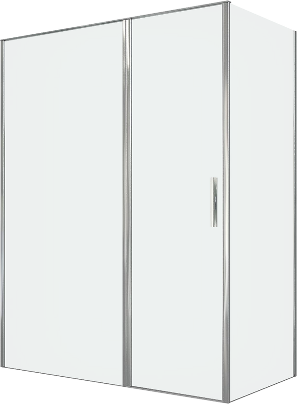 Душевой уголок Allen Brau Priority 160x80, профиль хром, стекло прозрачное