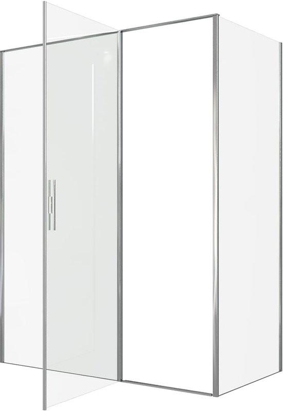 Душевой уголок Allen Brau Priority 160x80, профиль хром, стекло прозрачное