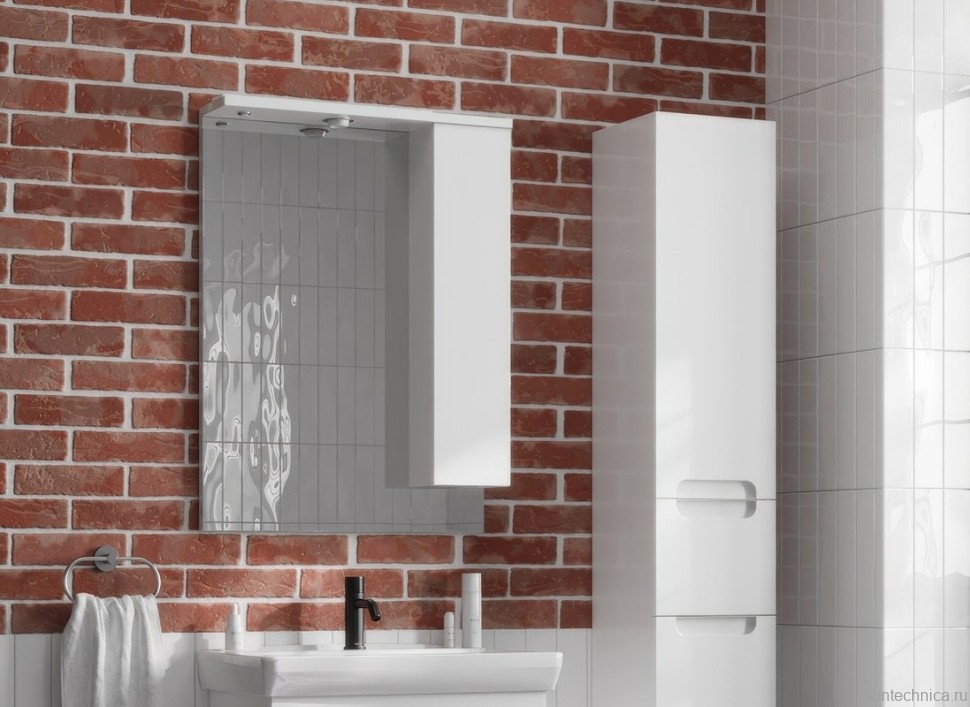 Зеркало-шкаф Belux Мадейра 65 глянцевый белый