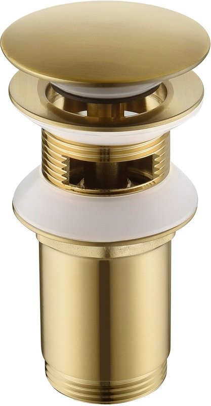 Донный клапан для раковины Timo 8011/17 с переливом, матовое золото