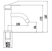 Смеситель для раковины Fmark FS8201 сатин Смеситель для раковины Fmark FS8201 сатин