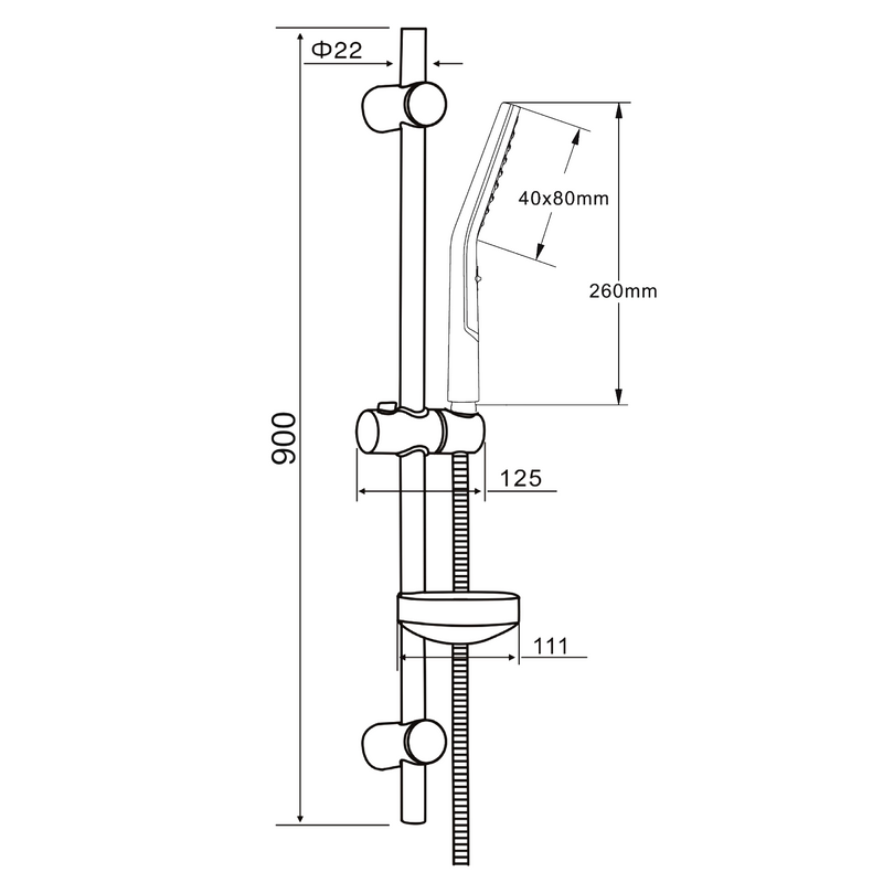 Душевой гарнитур Orange O-Shower OS910cr хром