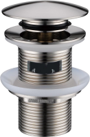 Донный клапан для раковины Boheme 612/2-NB с переливом, nickel brush