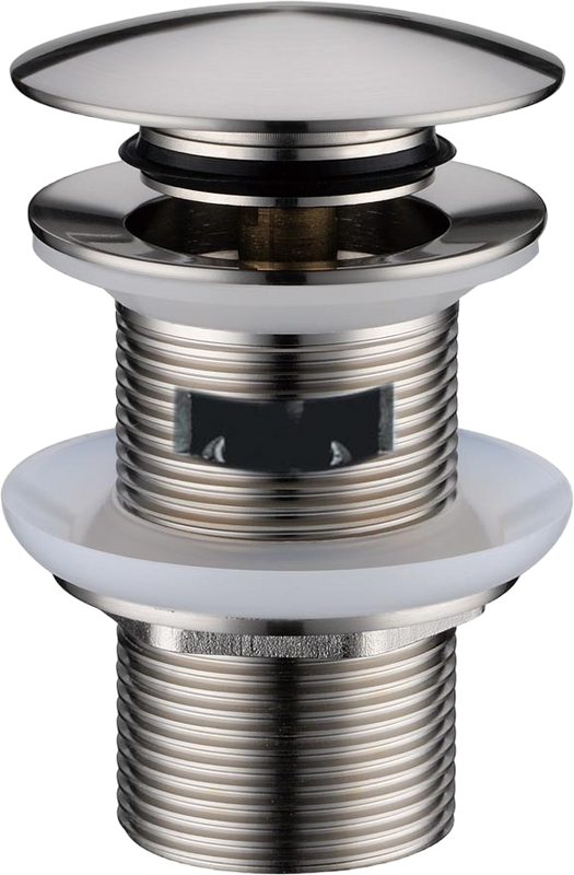 Донный клапан для раковины Boheme 612/2-NB с переливом, nickel brush