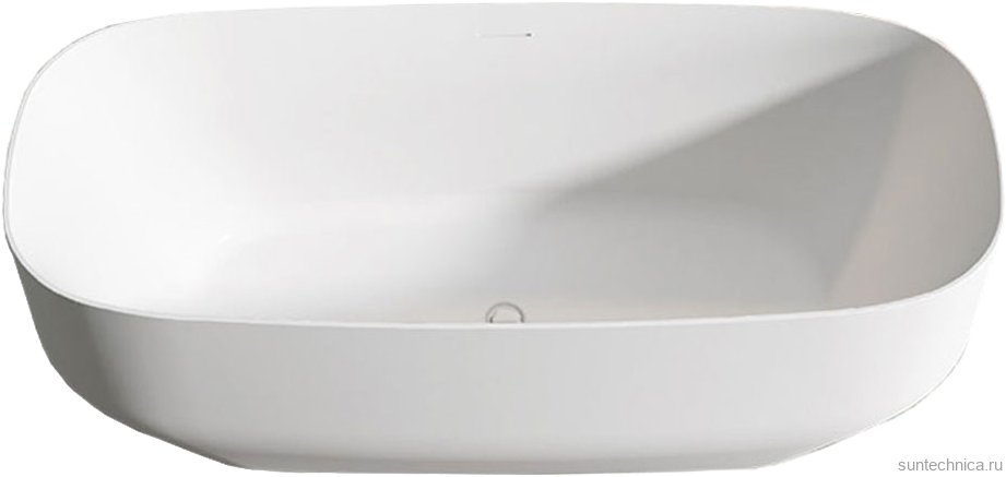 Акриловая ванна Vincea VBT-630 170x75 см, отдельностоящая, белая, овальная, со сливом-переливом, с донным клапаном