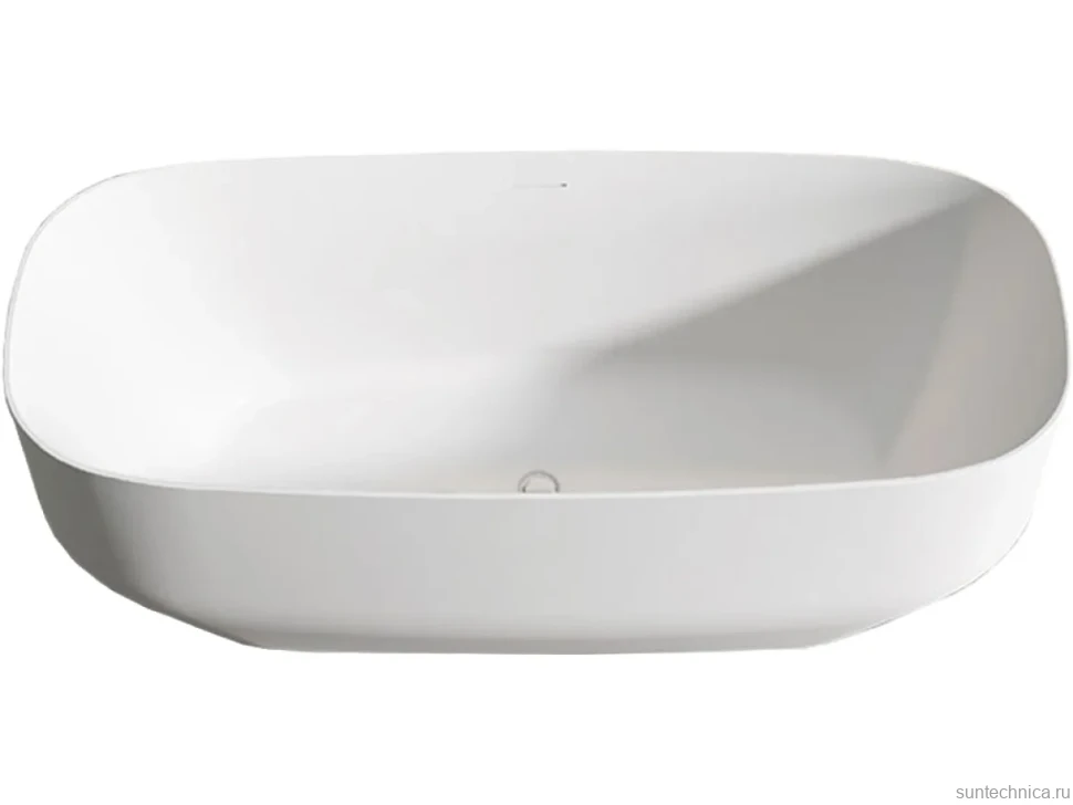 Акриловая ванна Vincea VBT-630 170x75 см, отдельностоящая, белая, овальная, со сливом-переливом, с донным клапаном