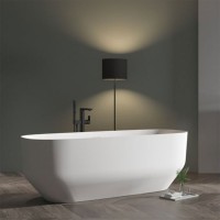 Акриловая ванна Vincea VBT-630 170x75 см, отдельностоящая, белая, овальная, со сливом-переливом, с донным клапаном