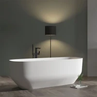 Акриловая ванна Vincea VBT-630 170x75 см, отдельностоящая, белая, овальная, со сливом-переливом, с донным клапаном