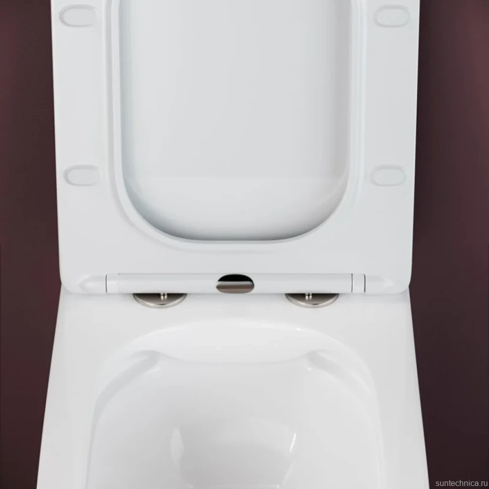 Комплект Унитаз подвесной Ceramicanova Metric Rimless CN3007 с микролифтом, безободковый + Инсталляция STWORKI + Кнопка 230823 хром матовый