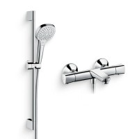 Душевой комплект Термостат Hansgrohe Ecostat universal 13123000 для ванны с душем + Гарнитур Croma Select E Multi 26590400