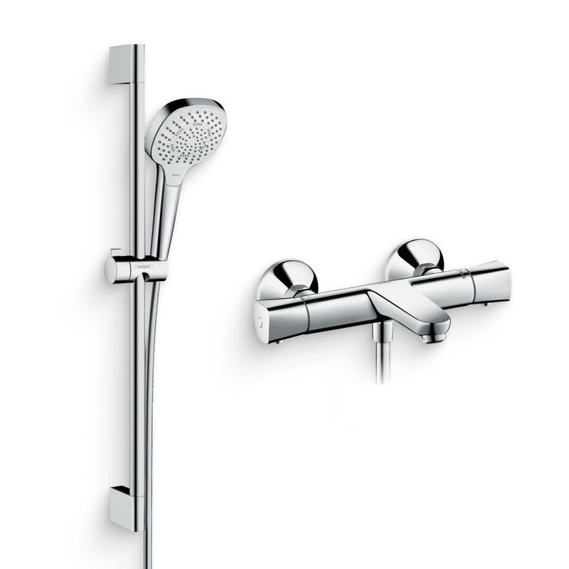 Душевой комплект Термостат Hansgrohe Ecostat universal 13123000 для ванны с душем + Гарнитур Croma Select E Multi 26590400