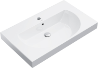 Тумба с раковиной KERAMA MARAZZI Modula 80 подвесная, белая глянцевая, раковина Buongiorno 80