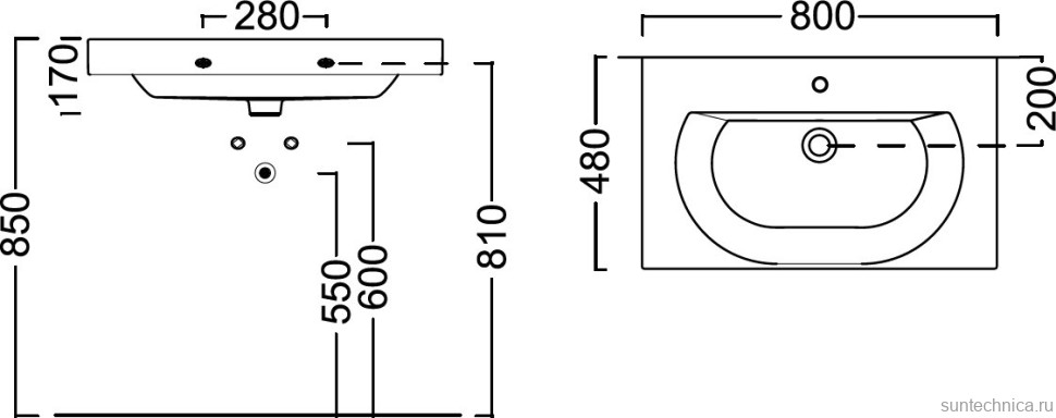 Тумба с раковиной KERAMA MARAZZI Modula 80 подвесная, белая глянцевая, раковина Buongiorno 80