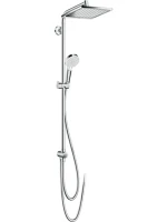 Душевой комплект Смеситель Hansgrohe Logis 71400000 + Стойка Crometta E 240 1jet Showerpipe Reno 27289000 EcoSmart